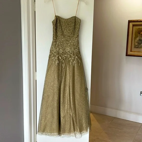 sachin and babi light blue dress RESERVED Vintage 2-Piece Liancarlo Couture Feather Gown